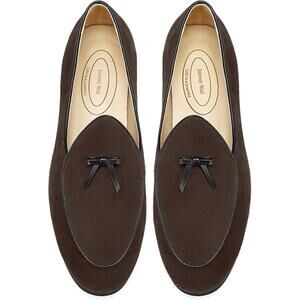 Journey West Brown Leather Belgium Style Loafer 9